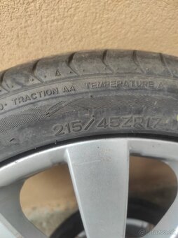 Predám elektróny 215/45/ZR17 - 2