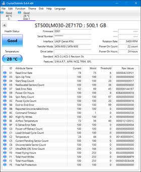 2x 500GB HDD do notebooku "nové" - 2