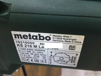 Nová kapovací pila Metabo KS 216 M s příslušenstvím a záruko - 2