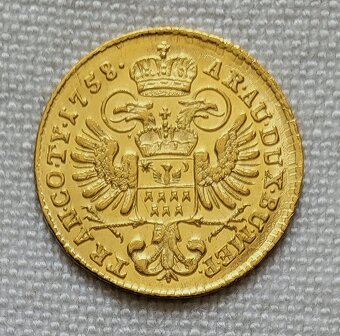Zlatý dukát Mária Terézia, 1758, Sedmihradsko - 2