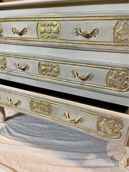 vintage komoda, chalkpaint uprava, v 75 cm,s 83 cm,h 44 cmm - 2