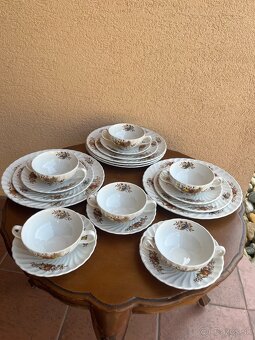 Anglický porcelán s farebným motívom ovocia a kvetov - 2