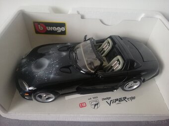 1:18 DODGE VIPER Bburago cierna, original krabica - 2