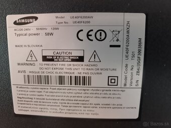 Predám SAMSUNG UE40F6200AW - 2
