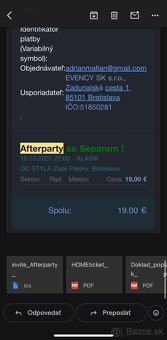 Afterparty po Separovom štadióne. - 2