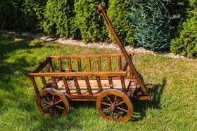 Drevený vozík - Krásne ručne robené dverené vozíky - 2