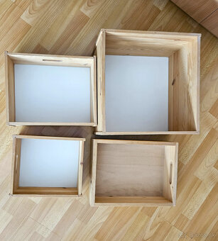 pevne drevene bednicky/boxy, 4ks - 2