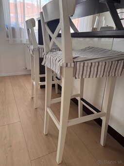 Ikea vysoké barové Ingolf stoličky - 2