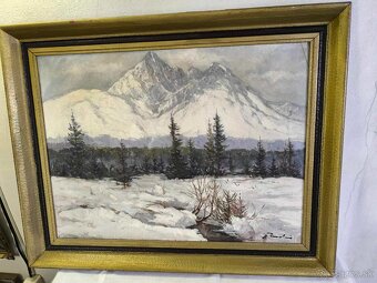 Olejomaľba na platne- Vysoké Tatry - 2