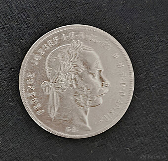 ☀️ 1 forint, zlatník rok 1874 KB, Rakúsko - Uhorsko, ☀️ - 2