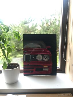 BMW e30 maľba na plátno - 2