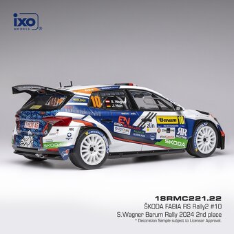 Modely Škoda Fabia Rally2 1:18 IXO - 2