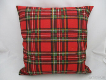 Obliečky a štóla vianočné káro - 2