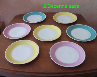 Český porcelán - dezertná sada 7 dielna - 2
