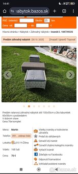 Predám záhradný nábytok ratanovy - 2