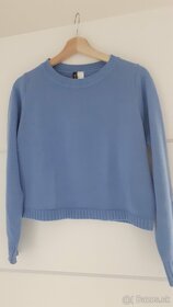 Modrý crop pulover - 2