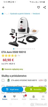 Vysavač Eta Aero - 2