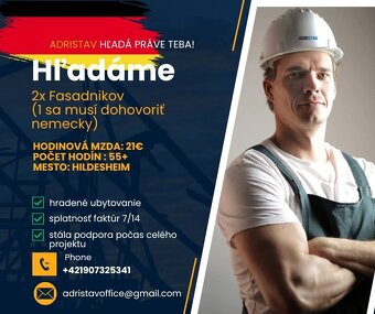 HĽADÁME MURÁROV,BETONAROV ,FASADNIKOV - 2
