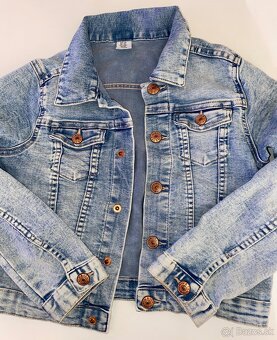 H&M riflova bunda velkost 128 - 2