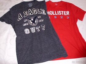 Holister+American Eagle 2ks pánske tričká M - 2