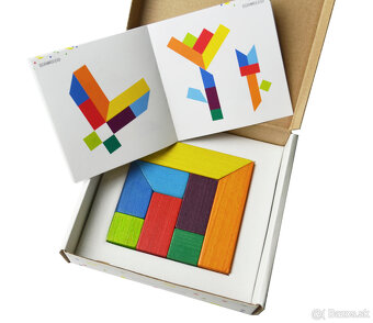 Montessori drevená hračka Tangram, nová, nerozbalená - 2