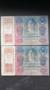 Bankovky Rakúsko-Uhorsko 50 Kronen 1914 Unc - 2