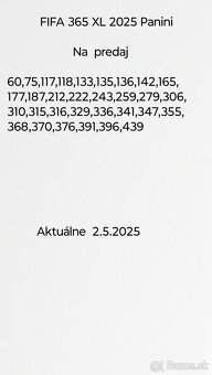 FIFA 365 XL 2025 panini - 2