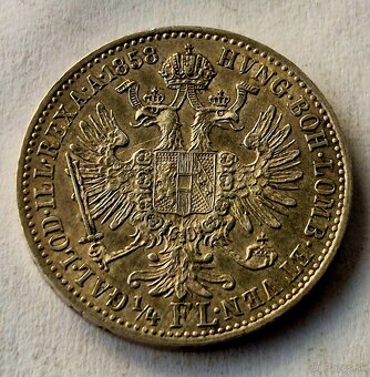 1/4 Zlatník 1858 A František Jozef I. - 2