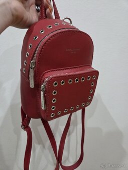 🎒 Mini batoh David Jones Paris – červený - 2
