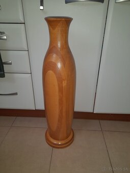 Vaza drevenna 70cm , velmi tažka - 2