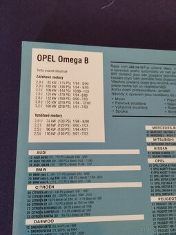 Predám príručku Opel omega b - 2