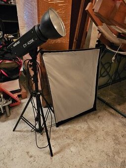 Walimex CY420K so stativom, clonou a softboxom - 2