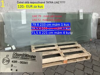 Čelné a bočné sklo na LIAZ a TATRA - 2