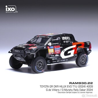 Modely Toyota GR DKR Hilux - Dakar 1:43 IXO - 2