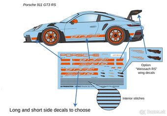 Plastove modely aut 1/24 & 1/25 + decaly GT3 RS - 2