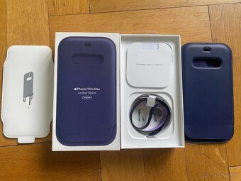 Apple Leather Sleeve kryt MagSafe pre iPhone 12 Pro Max - 2