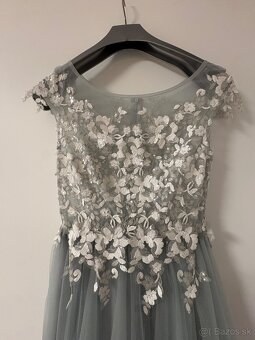 Plesové šaty bledomodré, tylové - 2