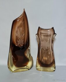 Retro sklenené vázy - Klinger / Cvrček - 2