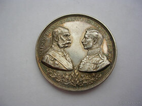 AR medaila 1914 František Jozef I.+Wilhelm II. - I.sv.vojna - 2