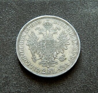 Predám 2 zlatník/florin 1859 B František Jozef I. - 2