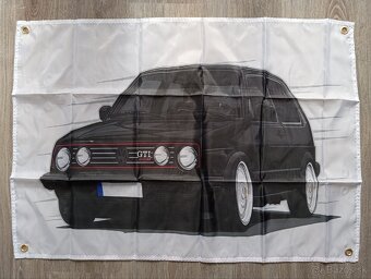 VW Golf Mk2, Mk3 GTI vlajky na stenu - 2