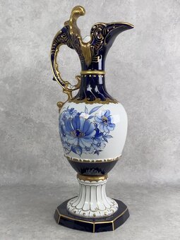 Veľká kobaltová Rokoková váza Royal Dux 55cm - 2