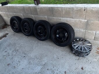 Oceľové disky 4x100, R15 + zimne pneu + puklice - 2