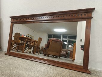 Rustikálne zrkadlo, velké, nábytok z masívu - 2