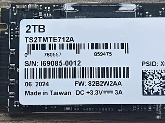 2TB Transcend MTE712A PCIe NVMe 4.0 x4 Industrial - 4 000TBW - 2