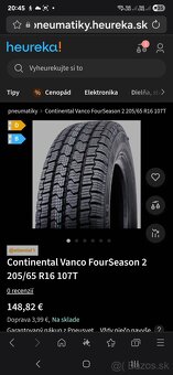 nové Celorocné pneumatiky 205/65 r16c Dot2024 - 2