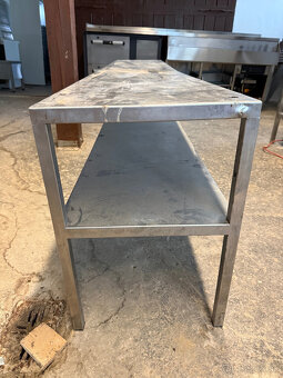 Nerezová dvojposchodová nadstavba/polica 220cm - 2