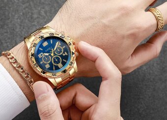 (IHNEĎ) Pánsky SET s prsteňom, modrý - 2