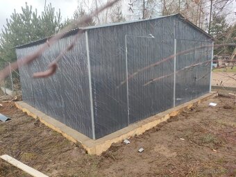 Plechová garáž 6x6m - 2