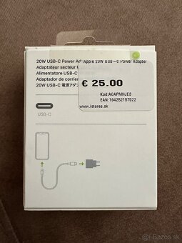 Originál nabíjačka Apple 20W USB - C kupovaná v ISTORES - 2